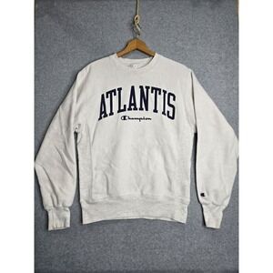 Champion‎ Reverse Weave Atlantis Terry Cloth Sweatshirt Adult Small Gray Crew